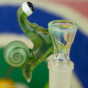 2024 19mm Snail Bowl 10 by Browski Glass