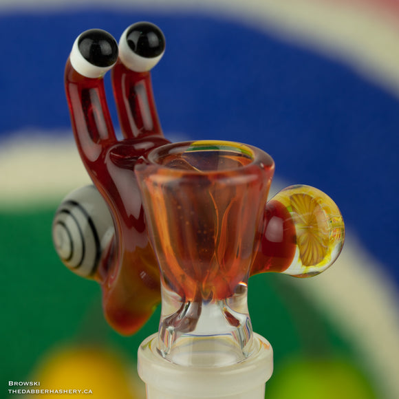 2024 19mm Snail Bowl 12 by Browski Glass