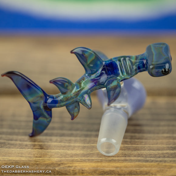 14mm Single Hole Hammerhead Slide OE44G by OEKP Glass