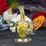 Fumed Skull Perc Jammer by Flavourtown Glass