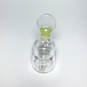 Flat Handle Color Accent Bubble Cap by Mylene Glass World