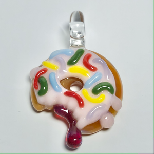 Drippy Donut Pendant by Jam Bear Glass